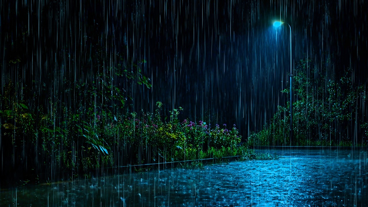 Calm Rain Sounds for Bedtime | Warm Night Atmosphere & Deep Sleep