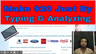 Make $20 Quicktate typing & Analyzing screenshot 2