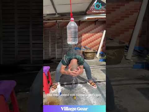 This Bottle Shower Hack is Next Level Resourceful! 😂 Shampoo Anywhere! #lifehack #diy #funny