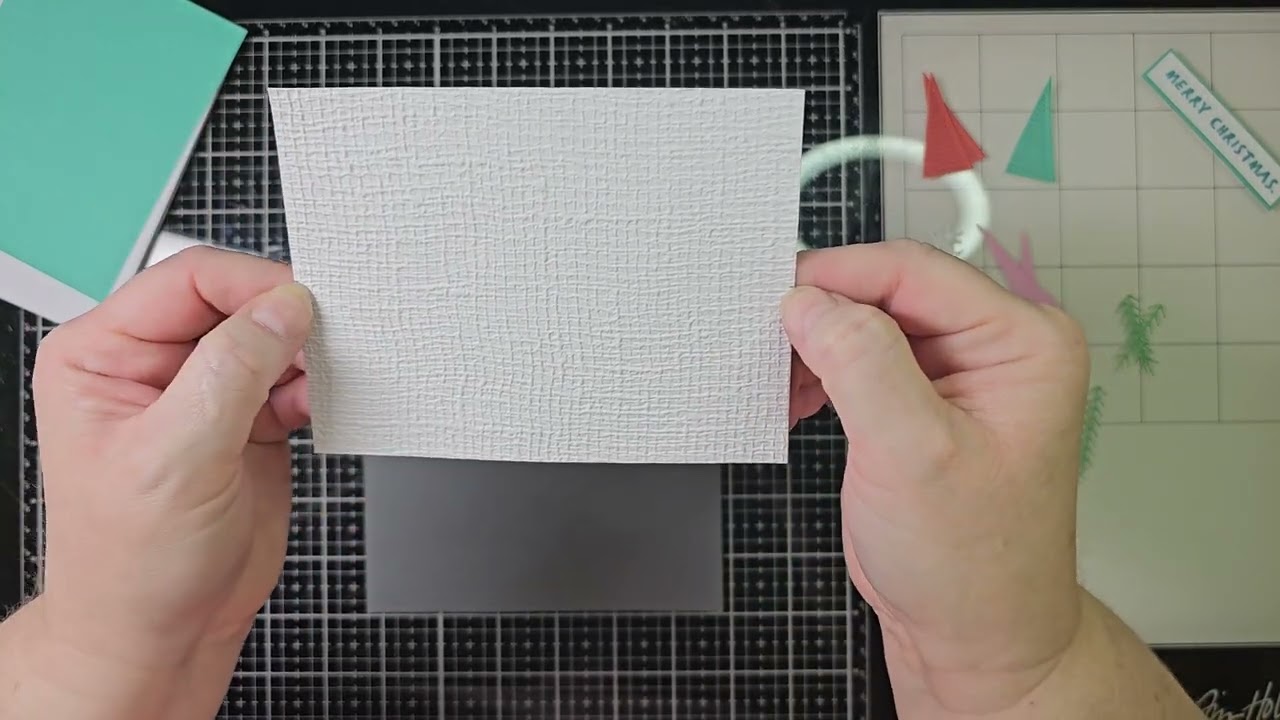 Christmas card from the Holiday Blocks die set from Tim Holtz/ Sizzix 2023 Christmas release