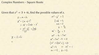 4 - Square Roots of Complex Numbers | CIE A Level Pure Mathematics 2 & 3 screenshot 3