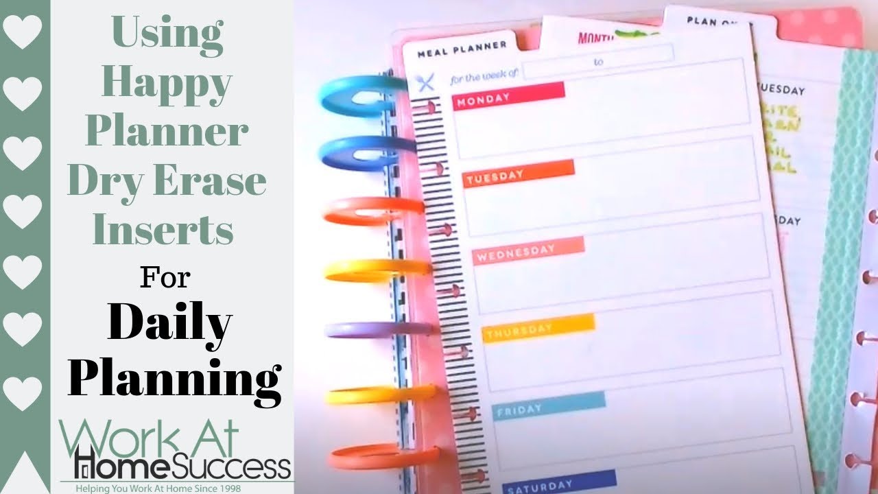 Using Happy Planner Dry Erase Inserts in Daily Planning YouTube