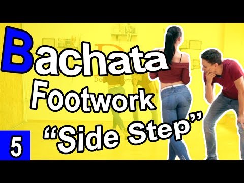 Bachata Beginner Footwork Tutorial 05 : Side Step + Combos | 2018 | by Marius&Elena