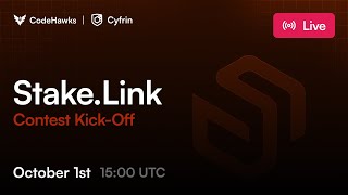 Stake.link: Chainlink integrated liquid staking | Live Competition Kick-off