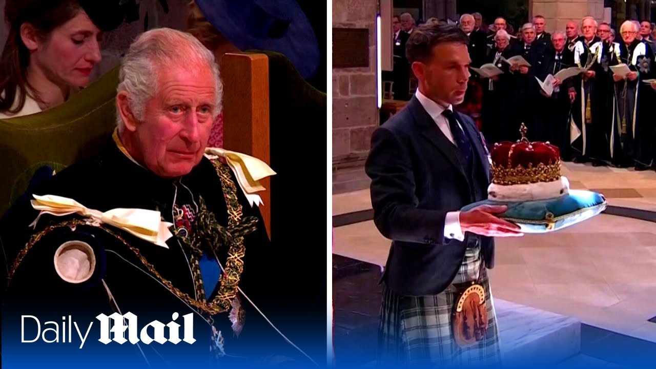 King Charles presented with Britain’s oldest crown jewels ‘Honours of Scotland’ at coronation