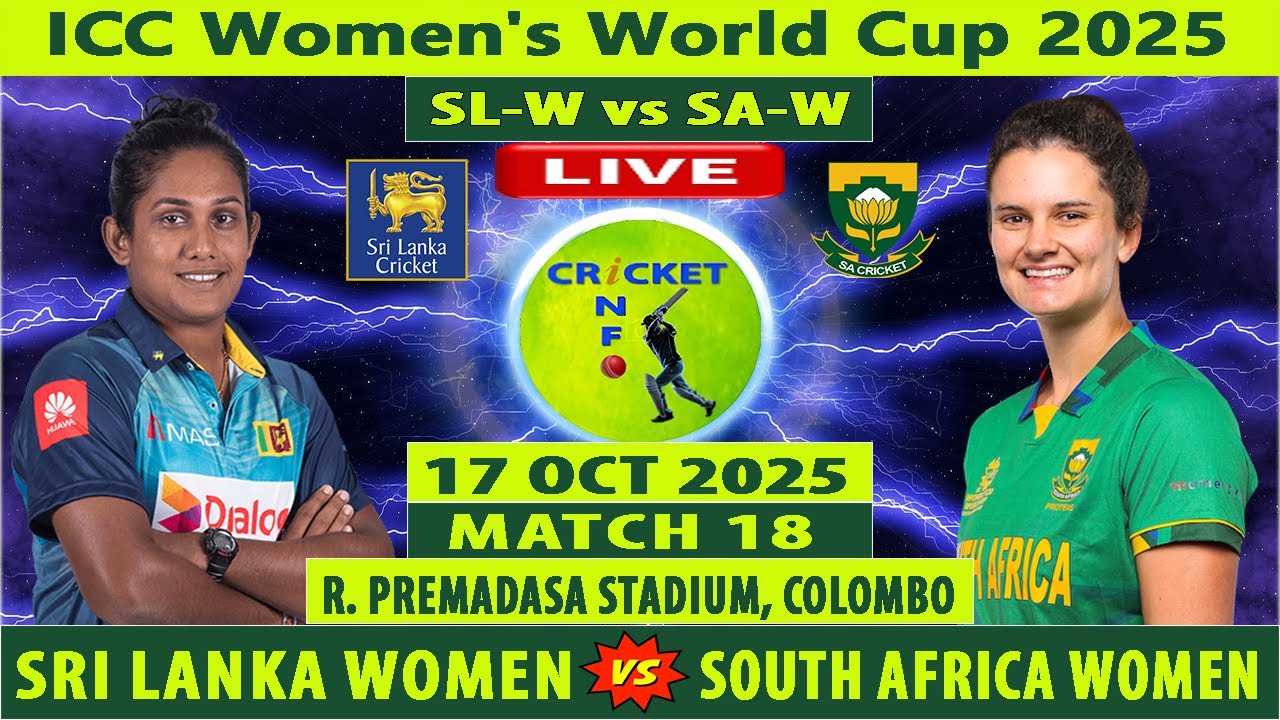 Sri Lanka Women vs South Africa Women Live | SL-W vs SA-W | 18th ODI of ICC Women's World Cup 2025