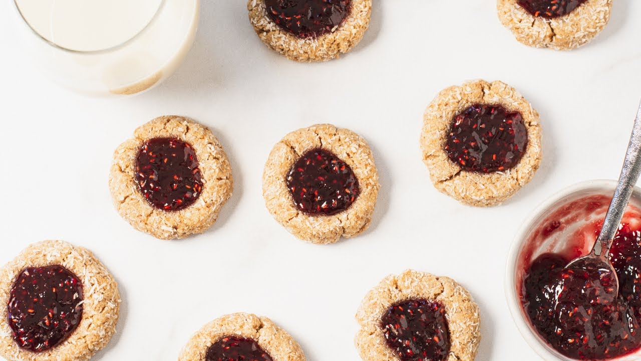 Almond Flour Thumbprint Cookies (Vegan + Gluten Free!) | Christmas Cookie Recipe - CookFastest