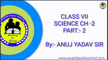 Class 7th Ch-2 Part -2 Science by Anuj Yadav Sir