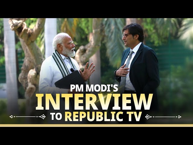 Live: PM Modi's interview to Republic TV class=