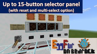 Famous Up to 15 Button Selector Panel - Bedrock (with reset and multi-select option) Wealth