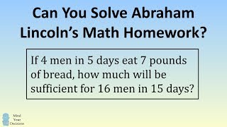 Can You Solve Abraham Lincoln's Math Homework?