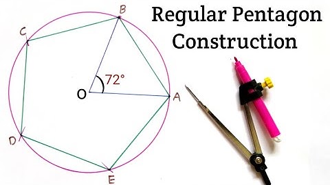 Regular Pentagon Construction | How To Construct Pentagon Using Compass | Pentagon In a Circle