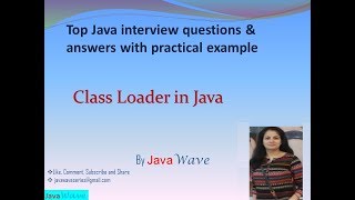Class Loader in Java |Core java interview question