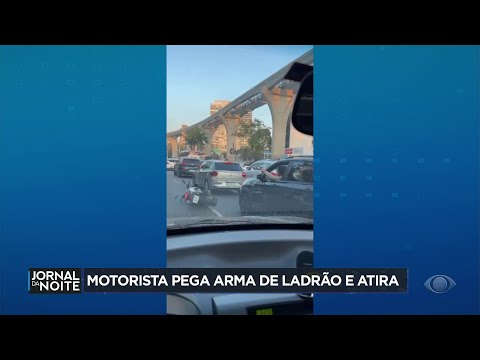 Bandido tenta assaltar motorista, que toma arma e espanta criminoso