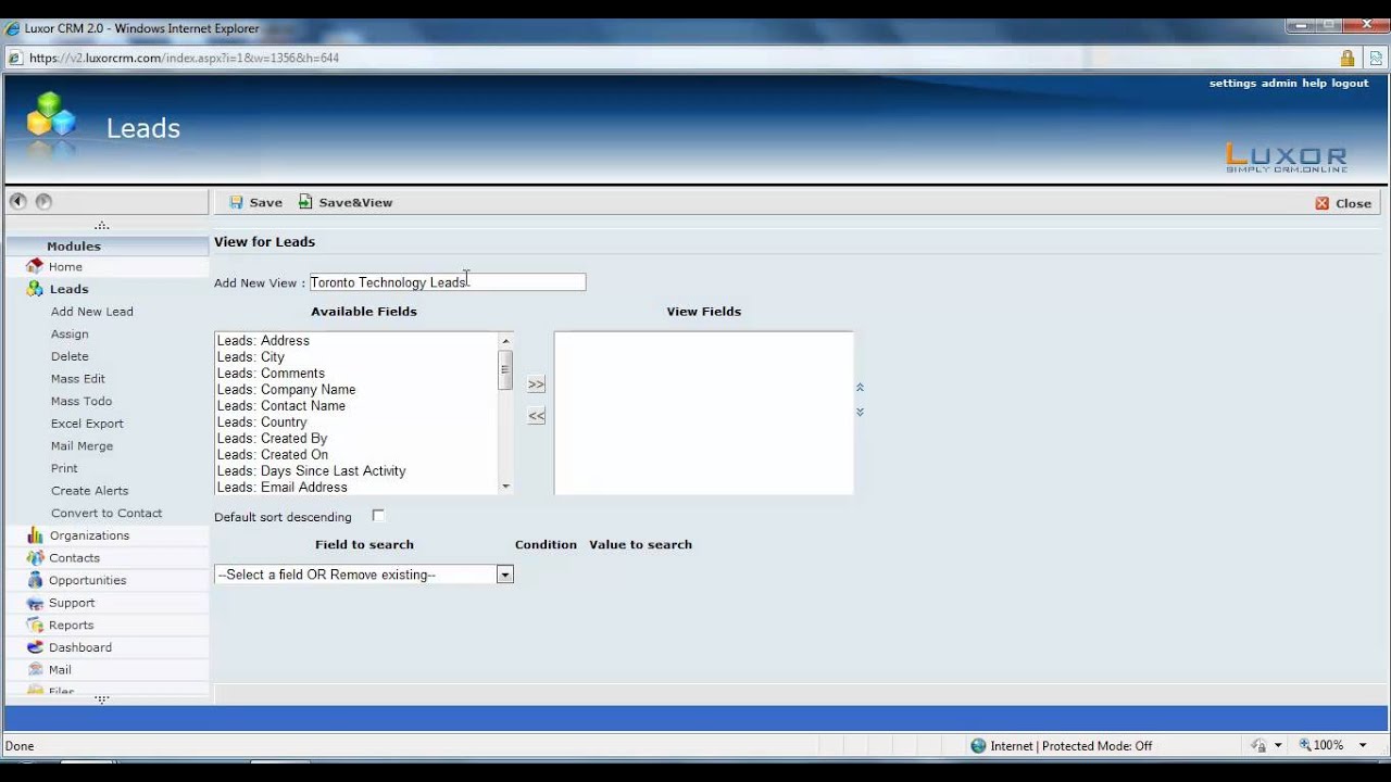 CRM Demo- Creating Customizable Views
