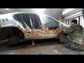Skoda Octavia A5 Покраска порогов и бамперов в гараже с результатом как в покрасочной камере!