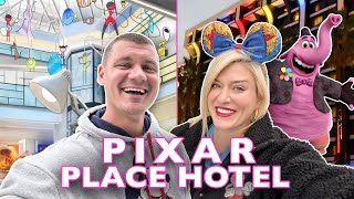 We Stayed At Disney's NEWEST Hotel: Pixar Place In Disneyland | Bing Bong, Room Tour, Food Review