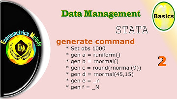 generate || STATA || rnormal() || Data Management || Econometrics Melody || U/Graduate || Mphil /Phd