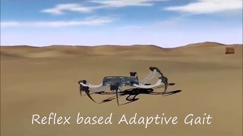 Six legged walking robot simulations