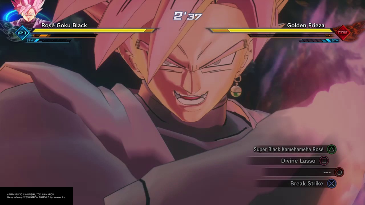 DRAGON BALL XENOVERSE 2 ssjrose goku black vs golden frieza - YouTube.