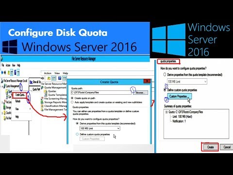 Windows Server 2016 - How to Setting Disk Quotas in Windows Server 2016 @18