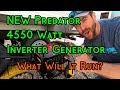 NEW Predator 4550 Watt Inverter Generator - Unboxing, Review, &amp; Tests - What Will It Run?