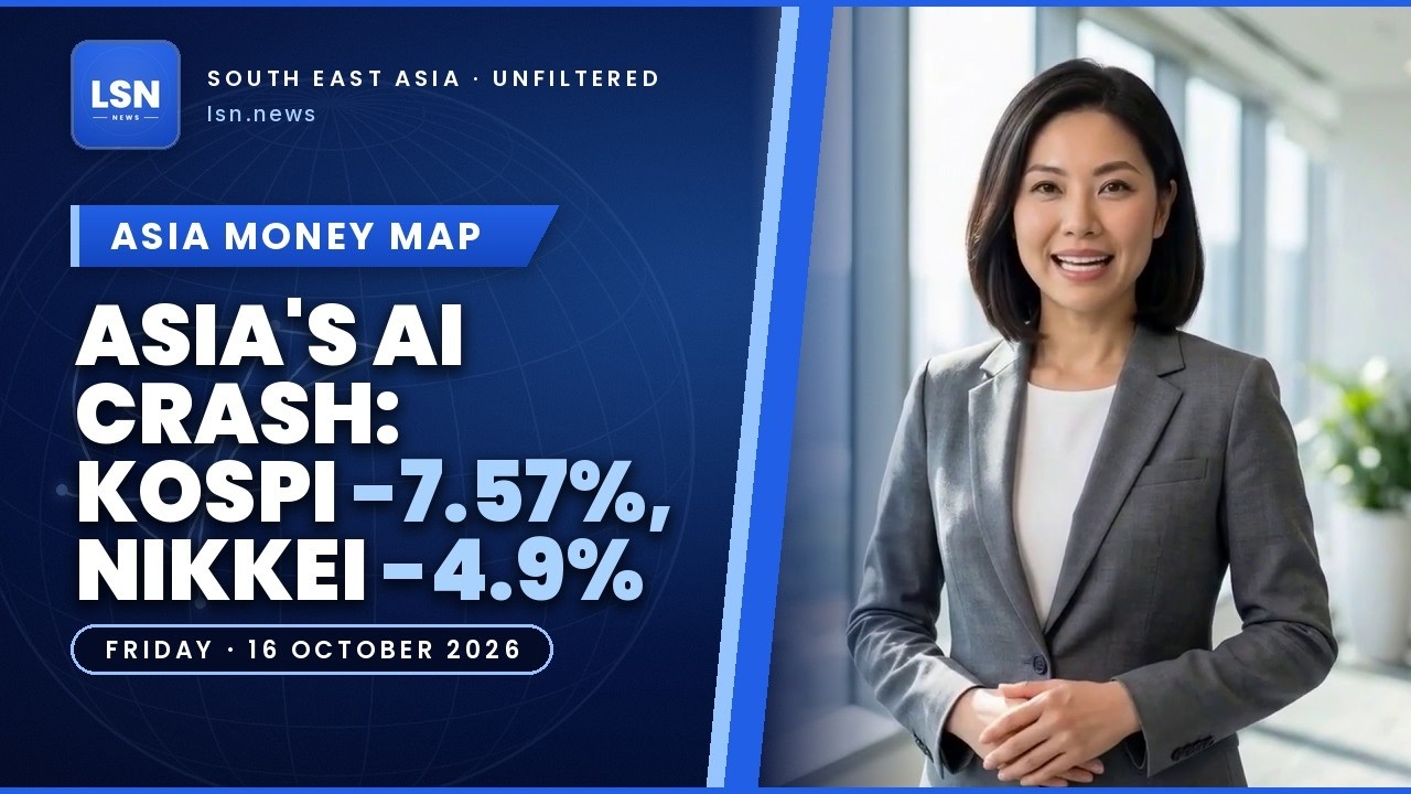 Asia's AI crash: Kospi -7.57%, Nikkei -4.9%