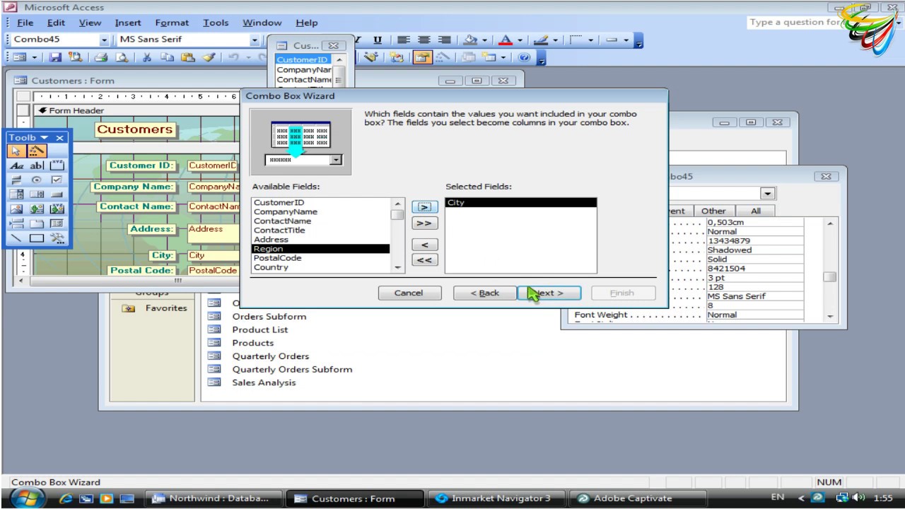 8 Working with autoforms Access - YouTube