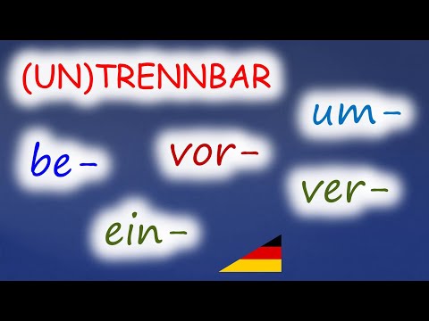 Отделяемые и неотделяемые приставки в немецком языке. Trennbare und untrennbare Präfixe.