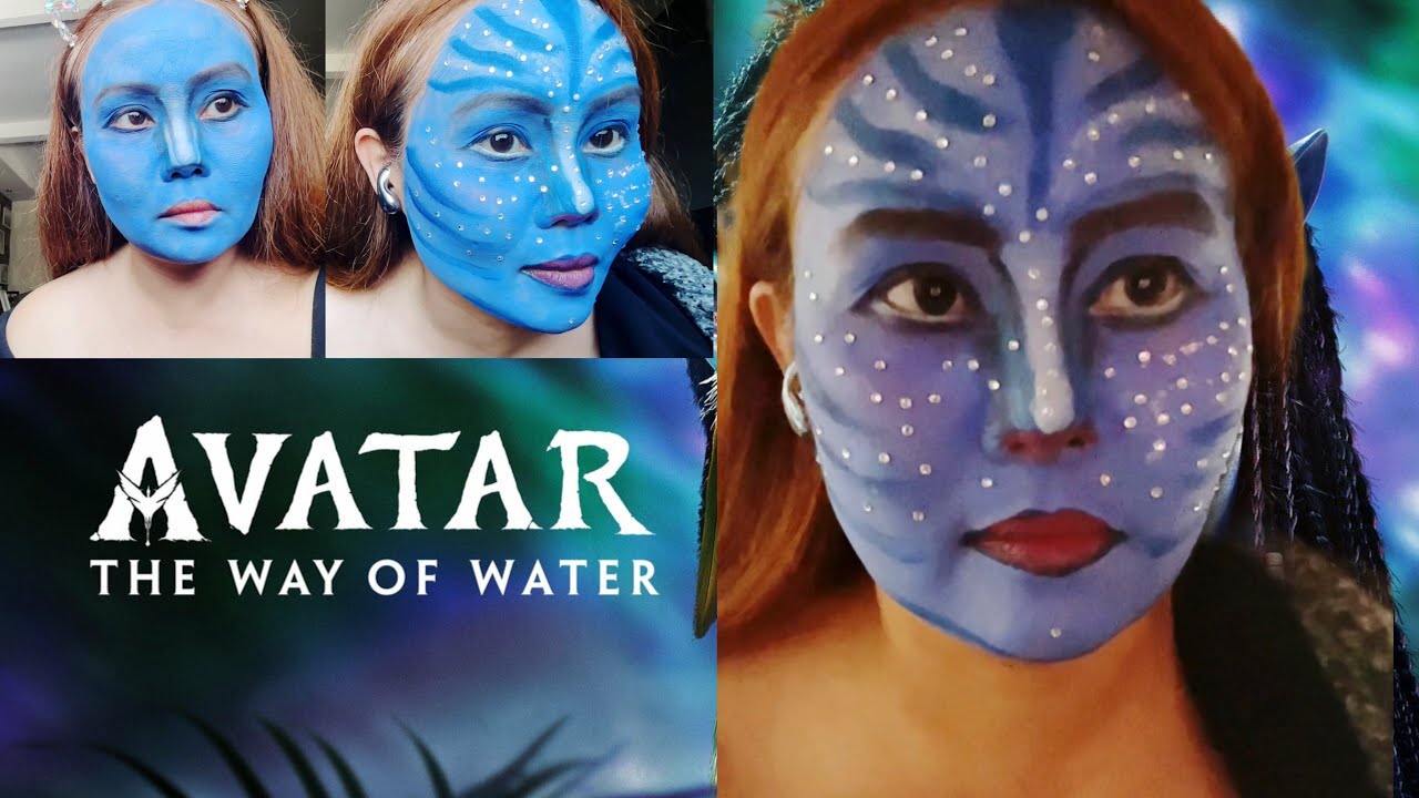 AVATAR THE WAY OF WATER FACE PAINTING FOR HALLOWEEN YouTube