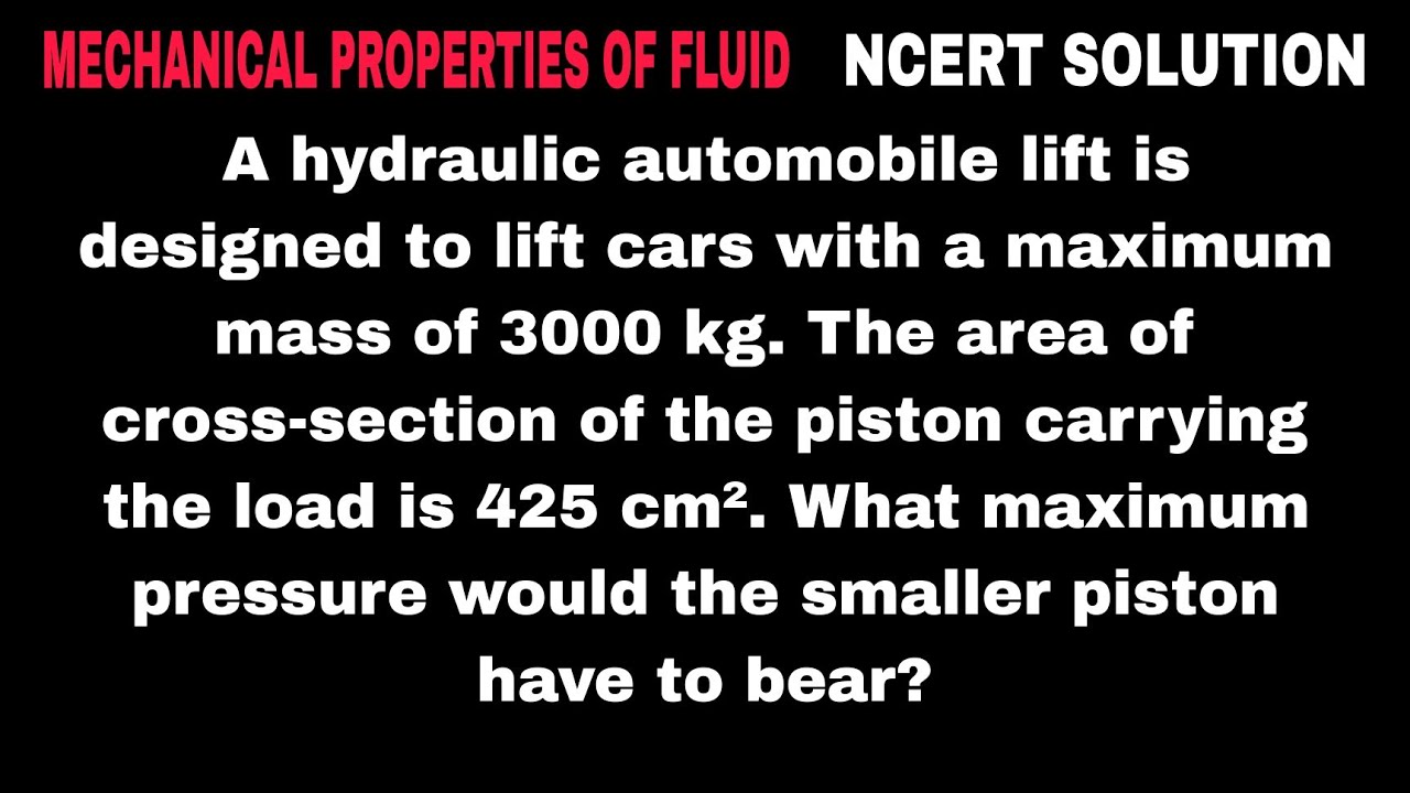 A hydraulic automobile lift is designed to lift cars with a maximum