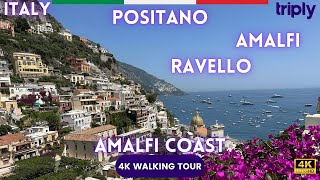 POSITANO & AMALFI & RAVELLO WALKING TOUR 🇮🇹 CHARMING ITALIAN TOWNS ON THE AMALFI COAST 4K 60FPS screenshot 3