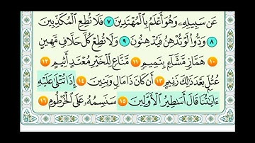 سوره القلم من آيه ١٠ إلى آيه ٢٠ حفظ وتلاوه