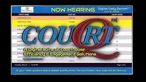 Court Q Suite, an automated court case queue management solution