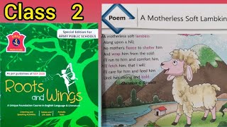 A MOTHERLESS SOFT LAMPKIN, Class 2 ( Poem 2 ) # English# Roots and Wings# APS screenshot 2