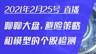 2021/2/25 聊聊大盘，避险策略，和模型今天的检测结果