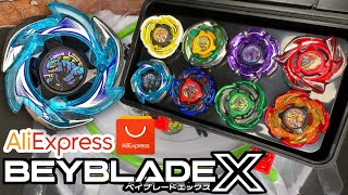 BEYBLADE X BRAVE SALAMANDRA PIRATA DA MALETA DO ALIEXPRESS VS TODA A COLEÇÃO DE BEYBLADE X