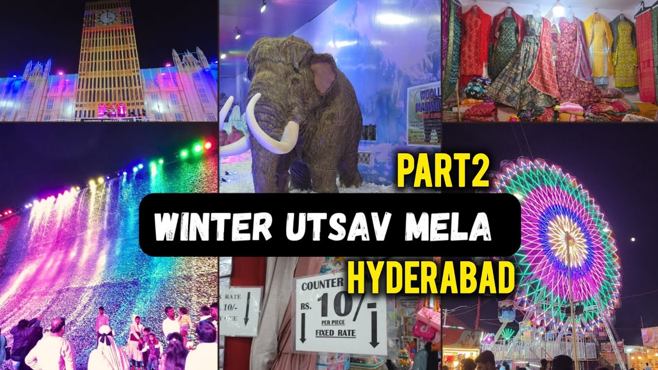 BIGGEST Winter Utsav Mela 2025 | Niagara Falls & Antarctica zone in Hyderabad | Necklace Road part 2
