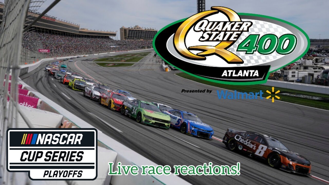 Quaker State 400 at Atlanta live race reactions! (Playoff opener) - YouTube