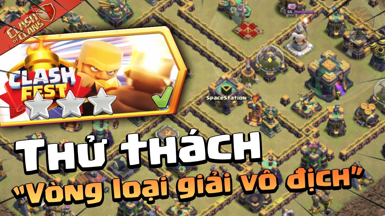 Hướng Dẫn CÁCH ĐÁNH 3 SAO THỬ  THÁCH VÒNG LOẠI GIẢI VÔ ĐỊCH Clash of clans | Akari Gaming