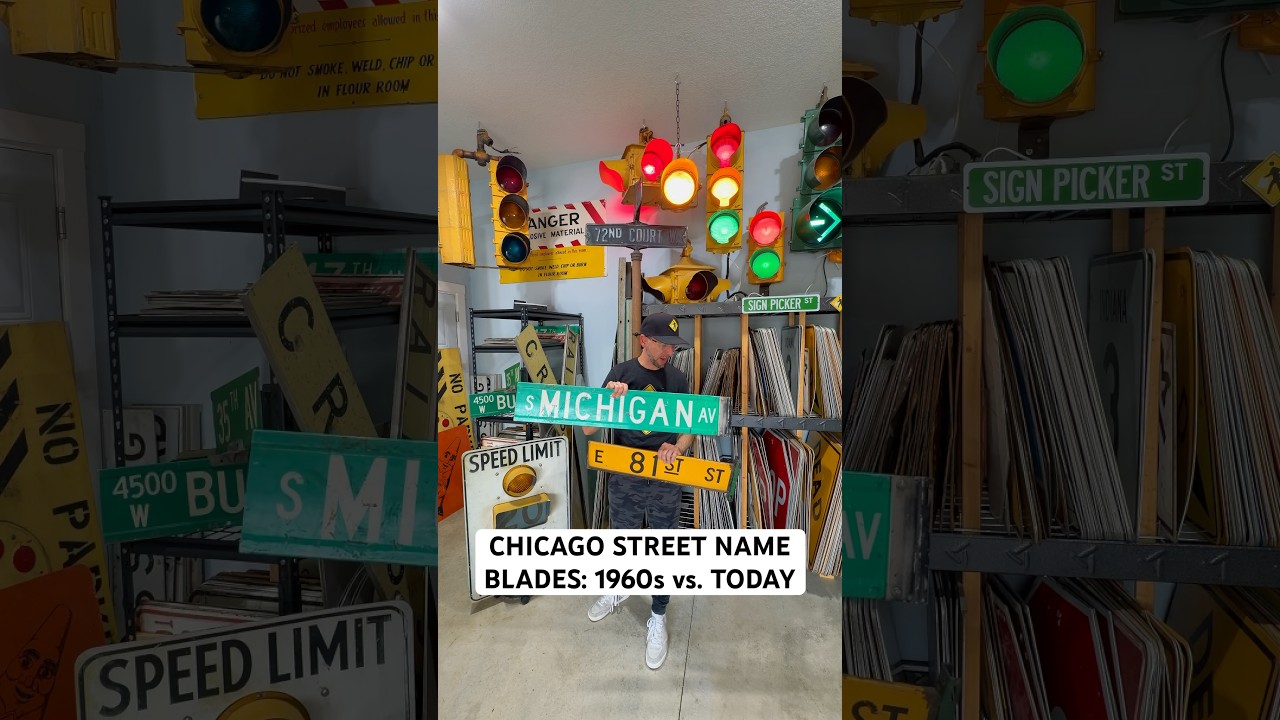 How old Chicago street blades are different than today’s version. #chicago #design #typographylogo