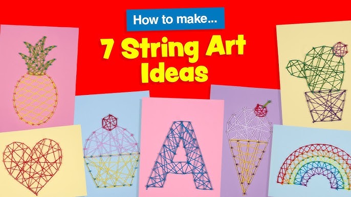  Craft-tastic – String Art – Craft Kit Makes 2 Large
