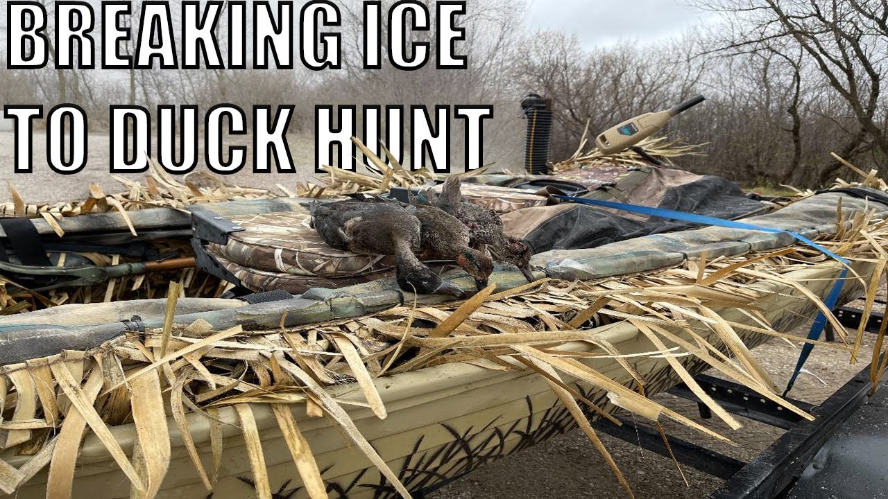 BREAKING ICE WITH PROJECT BOAT TO DUCK HUNT --CATCH AND COOK