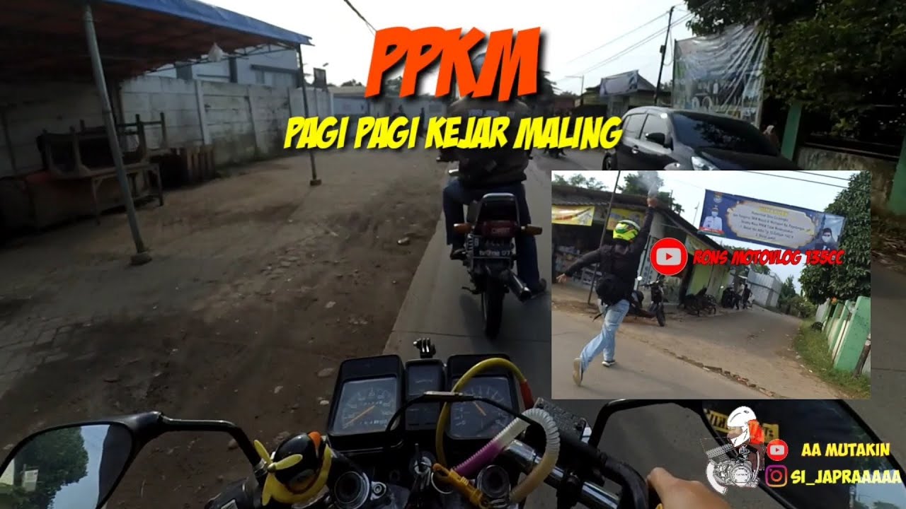 Pagi Pagi Kejar Maling (PPKM) | Maling motor di Jl Raya pagedangan | @Rons Motovlog 135cc