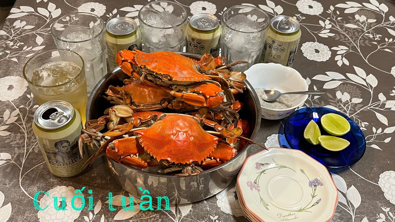 Cuộc Sống Phần Lan🇫🇮 Cuối tuần đi mua ghẹ - ghẹ hấp bia chấm muối tiêu chanh . 