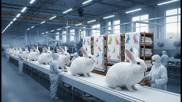Inside the Rabbit Fur Factory - Million Dollar Products Are Made from Rabbit Fur (Full Process)