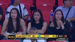 Belen, Cruz und Abbu sind beim Spiel Rain or Shine gegen Phoenix anwesend | PBA Commissioner's Cu...