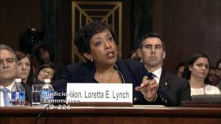 Graham Questions Attorney General Loretta Lynch During Judiciary Committee Hearing