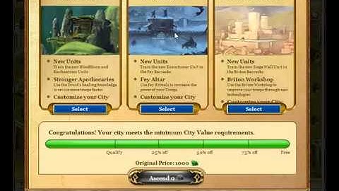 How to set up and assend your city in Kingdoms Of Camelot