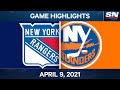 NHL Game Highlights | Rangers vs. Islanders - Apr. 9, 2021